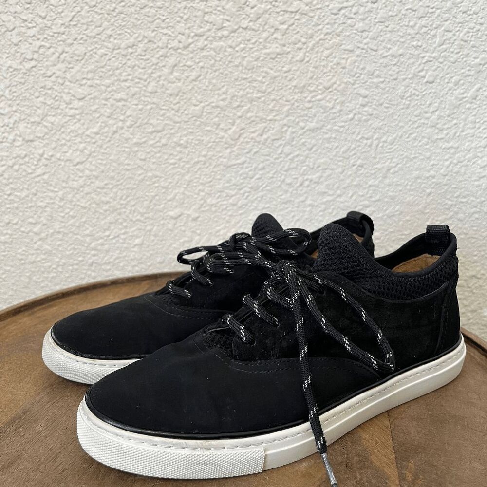 Jenni Kayne Suede Mesh Trainer Black Sneakers Women's Size 38 US 8